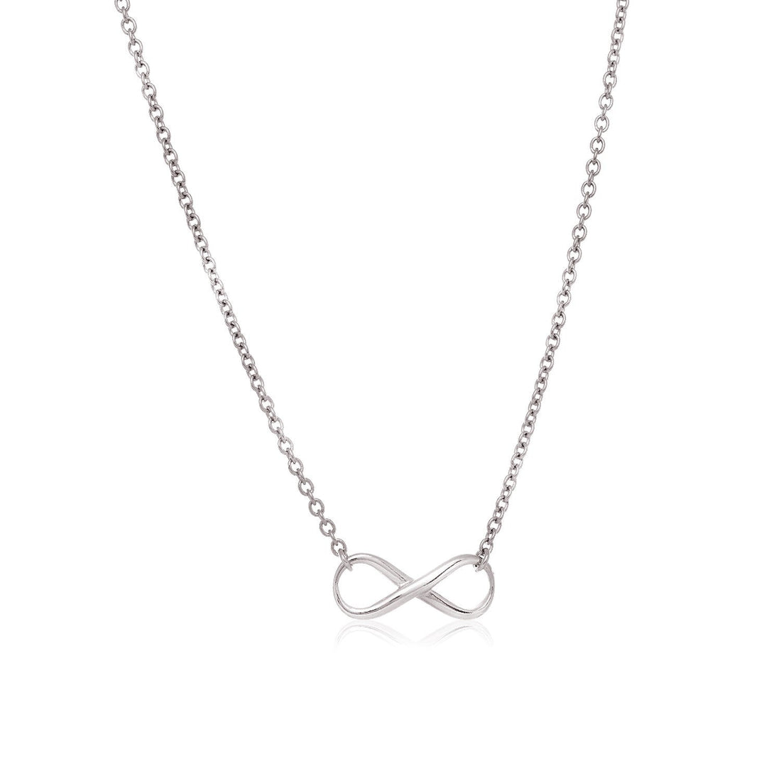 Sterling Silver Infinity Symbol Necklace by Bids.com