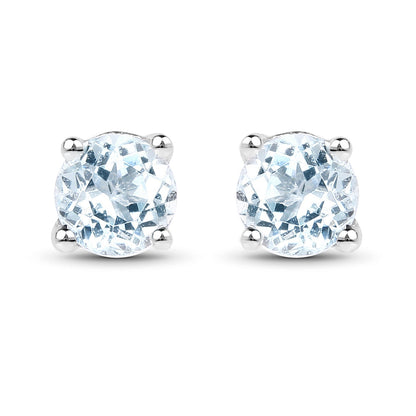 0.64 Carat Genuine Blue Topaz .925 Sterling Silver Earrings  DestGlow
