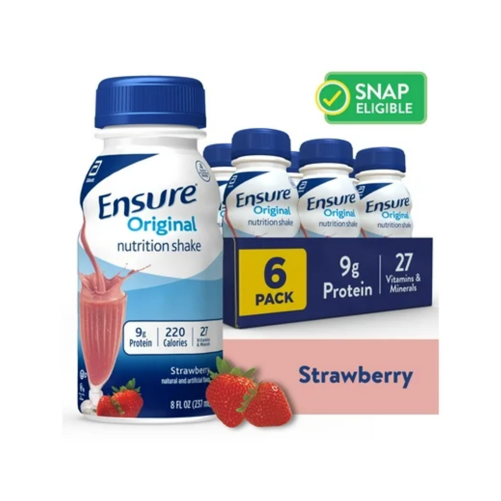 Ensure Original Nutrition Shake Strawberry (8oz 6pk)  DestGlow