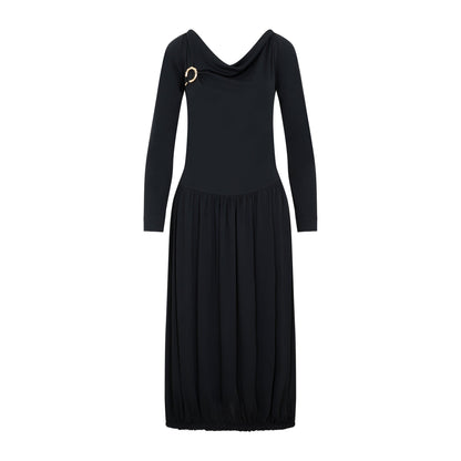 Lanvin Ls Drape Midi Dress Women by Luosophy