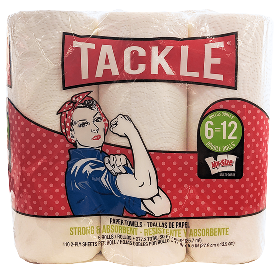 Tackle My-Size Paper Towels 6 Double Rolls by Farmacias Savia