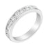 IGI Certified 1.0 Cttw Diamond 18K White Gold Channel-Set Half-Eternity Band Wedding Ring (E-F Color, I1-I2 Clarity) - Size 5-1/2 by Bids.com