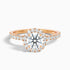 Jade 4.5 Carat Round Cut Halo Lab Grown Diamond Ring in 14k Rose Gold  DestGlow