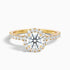 Jade 1.5 Carat Round Cut Halo Lab Grown Diamond Ring in 18k Yellow Gold  DestGlow
