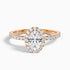 Jany 2 Carat Oval Halo Pave Lab Grown Diamond Ring in 10k Rose Gold  DestGlow