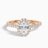 Jany 4.5 Carat Oval Halo Pave Lab Grown Diamond Ring in 10k Rose Gold  DestGlow