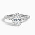 Jany 5 Carat Oval Halo Pave Lab Grown Diamond Ring in 14k White Gold  DestGlow