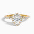 Jany 2.5 Carat Oval Halo Pave Lab Grown Diamond Ring in 10k Yellow Gold  DestGlow