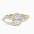 Jany 5 Carat Oval Halo Pave Lab Grown Diamond Ring in 14k Yellow Gold  DestGlow