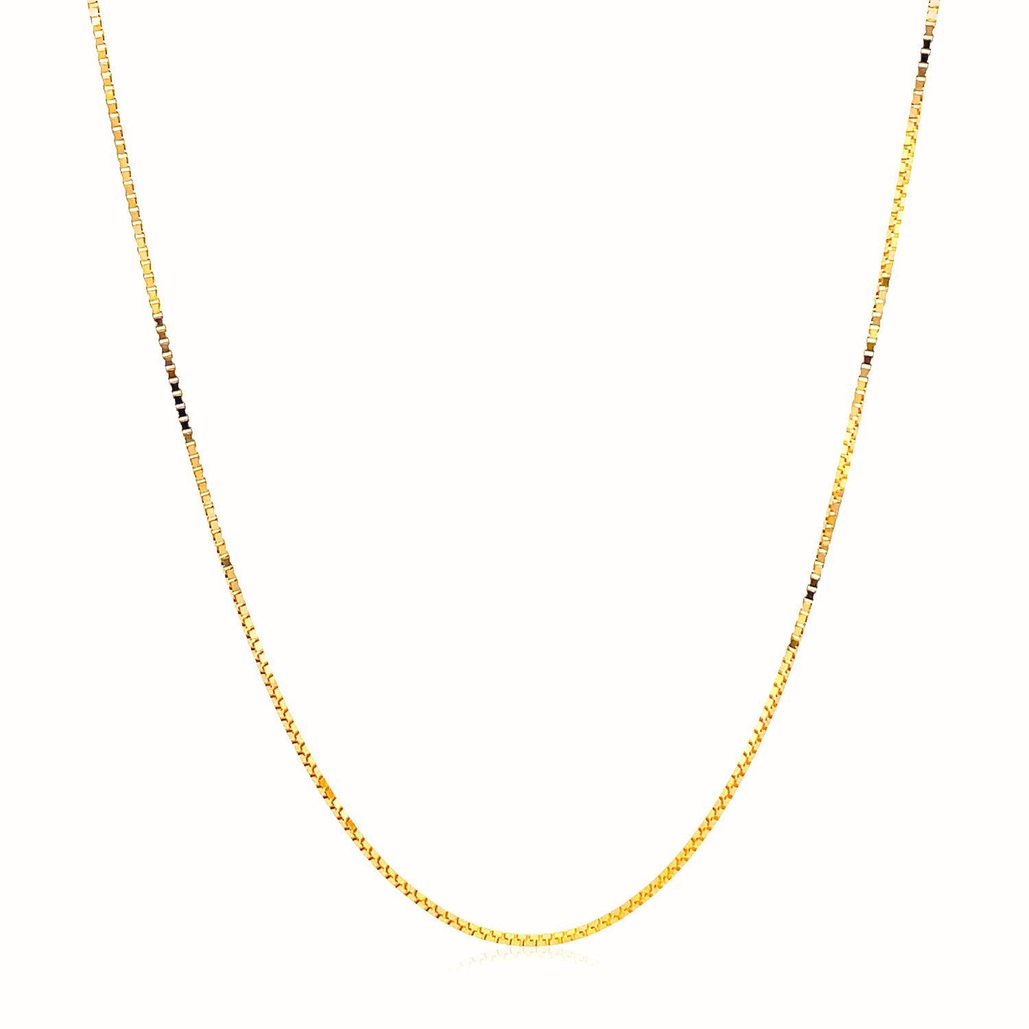 14k Yellow Gold Adjustable Box Chain 0.7mm by Bids.com