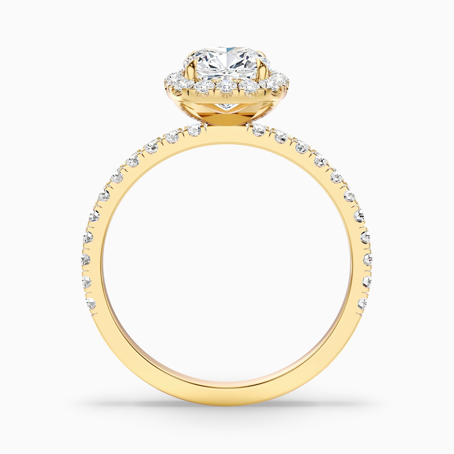Gina 5.5 Carat Cushion Cut Halo Pave Moissanite Engagement Ring in 925 Sterling Silver