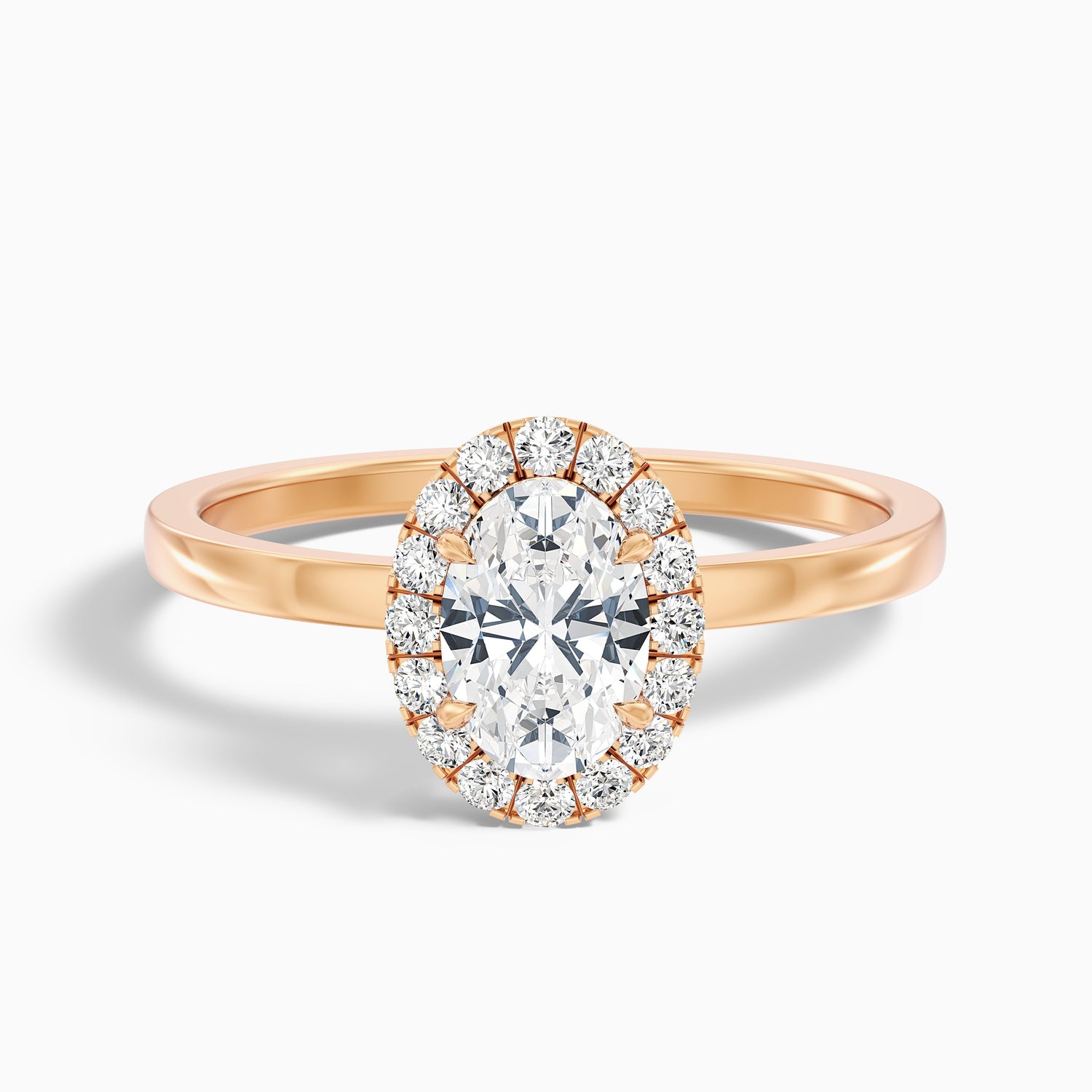 Cris 4.5 Carat Oval Halo Moissanite Engagement Ring in 10k White Gold
