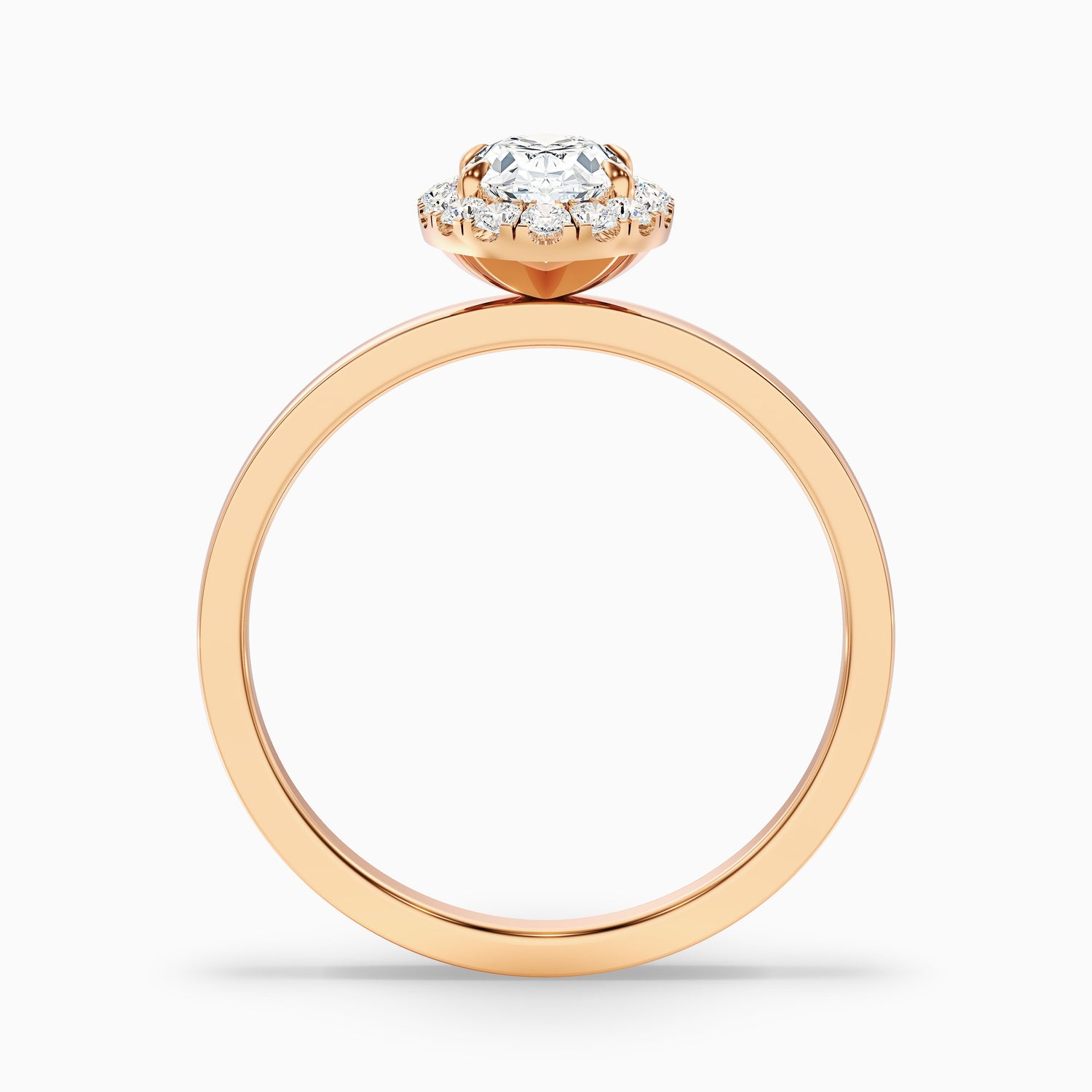 Cris 3 Carat Oval Halo Moissanite Engagement Ring in 14k White Gold