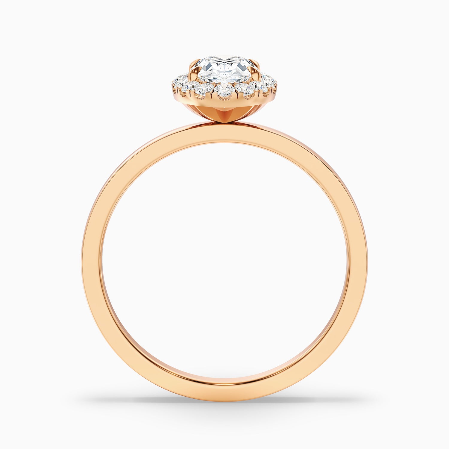 Julia 4 Carat Oval Halo Lab Grown Diamond Ring in 18k Yellow Gold