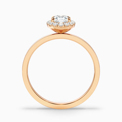 Julia 4.5 Carat Oval Halo Lab Grown Diamond Ring in 925 Sterling Silver