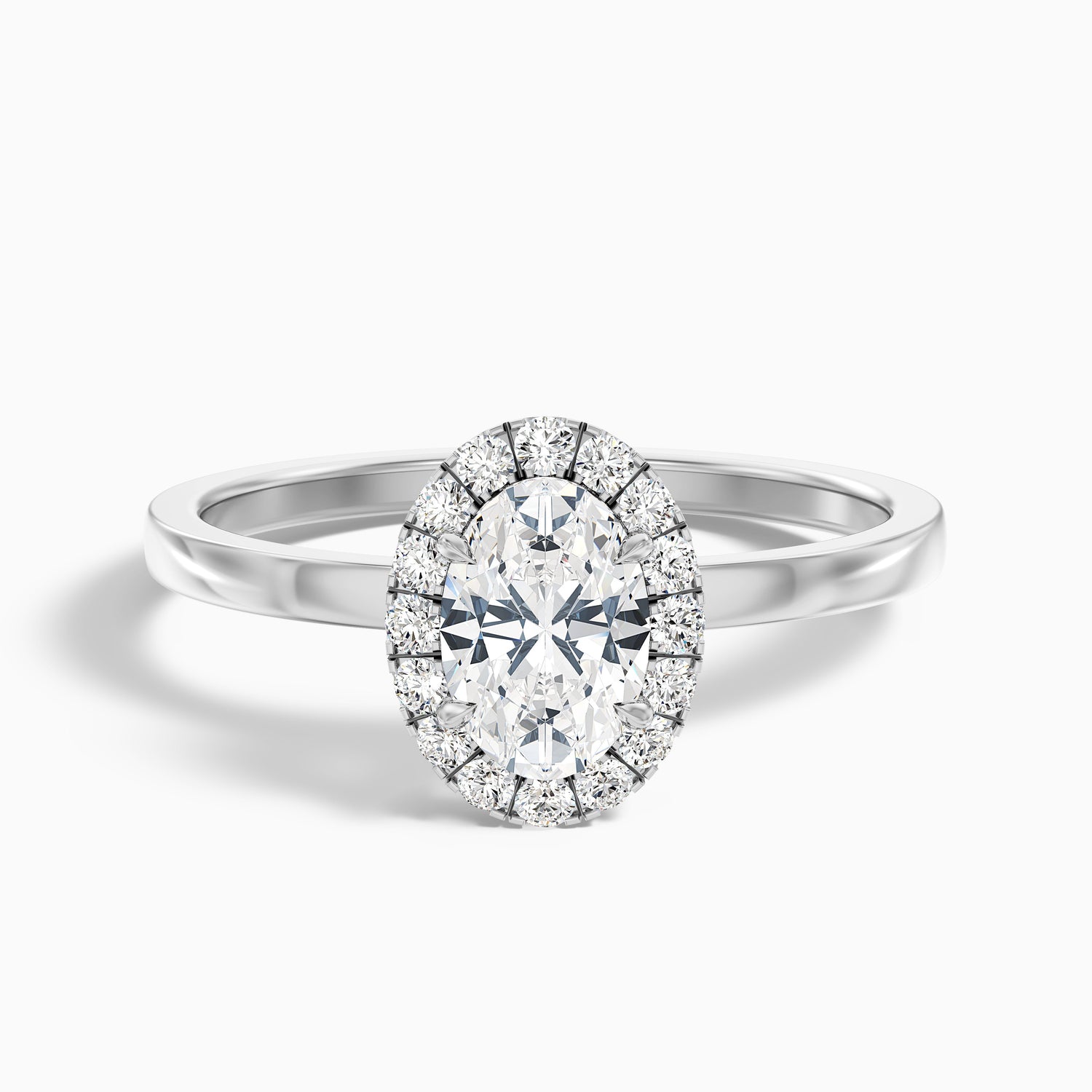 Julia 2 Carat Oval Halo Lab Grown Diamond Ring in 10k Yellow Gold