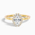 Julia 2.5 Carat Oval Halo Lab Grown Diamond Ring in 18k Yellow Gold  DestGlow