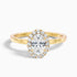 Julia 1 Carat Oval Halo Lab Grown Diamond Ring in 10k Yellow Gold  DestGlow