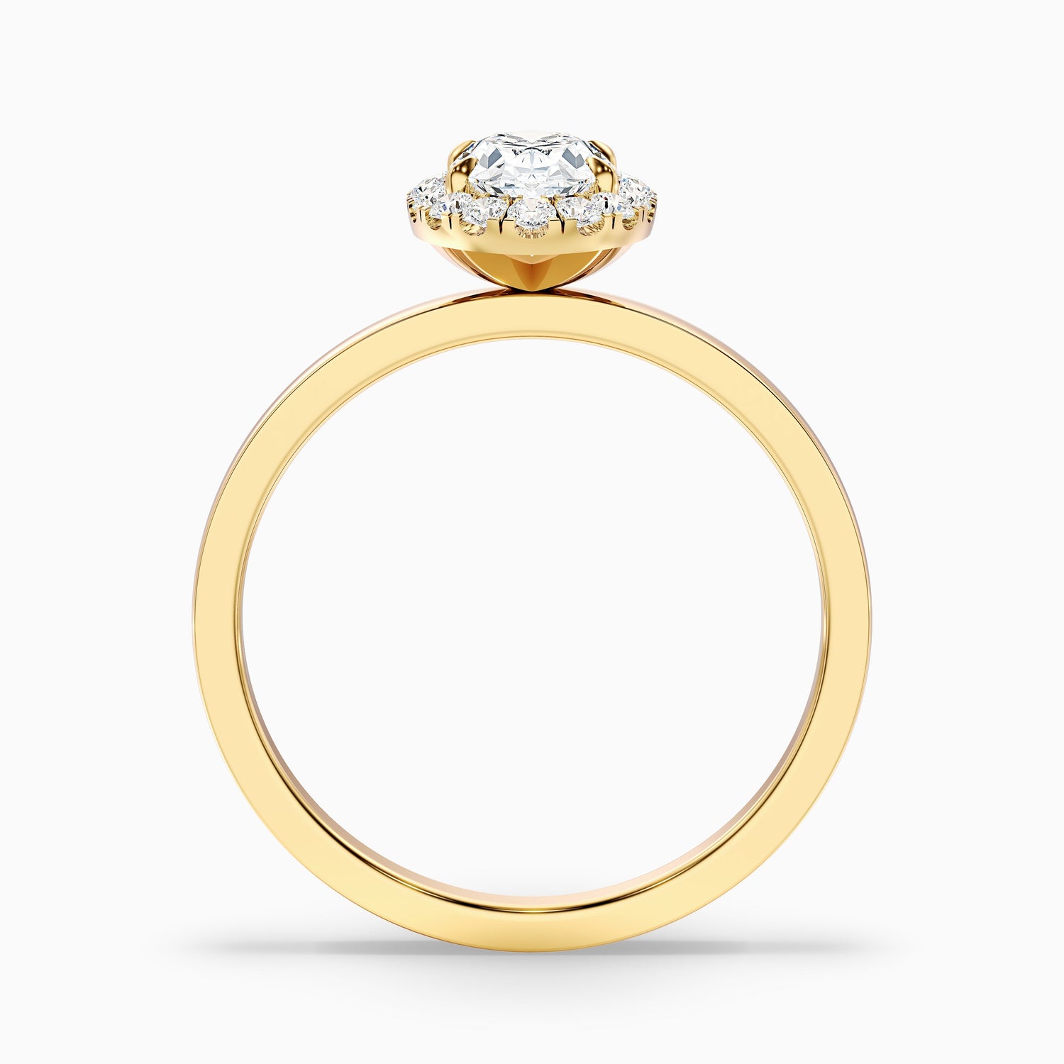 Cris 1 Carat Oval Halo Moissanite Engagement Ring in 10k White Gold