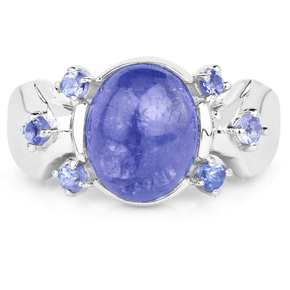 3.76 Carat Genuine Tanzanite .925 Sterling Silver Ring by Bids.com