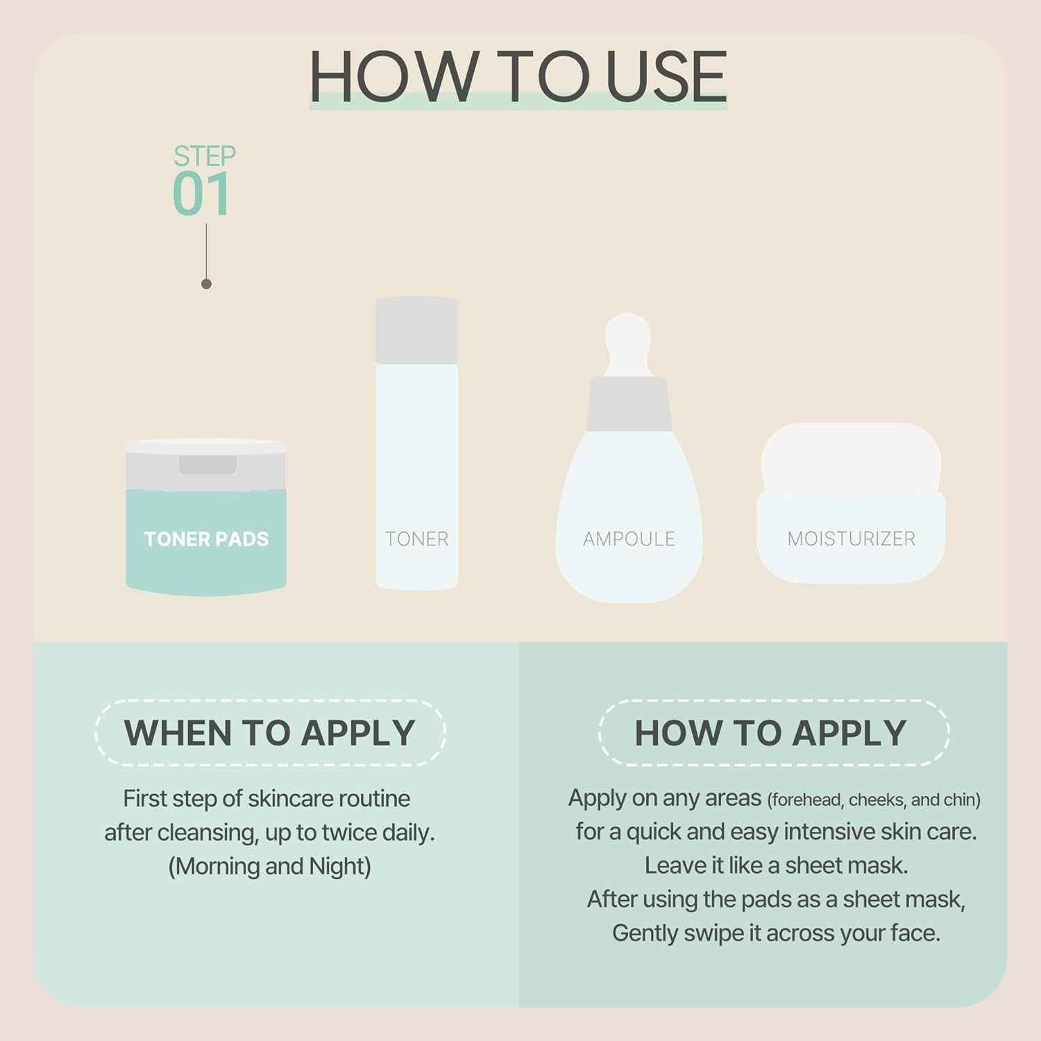 Cica Bakuchiol Calming Pad | Korean Skincare Toner Pad (150Ml/5.07 Fl.Oz.)