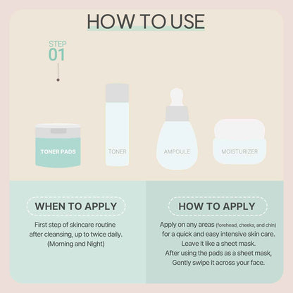 Cica Bakuchiol Calming Pad | Korean Skincare Toner Pad (150Ml/5.07 Fl.Oz.)