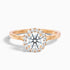 Kara 4.5 Carat Round Halo Lab Grown Diamond Ring in 14k Rose Gold  DestGlow