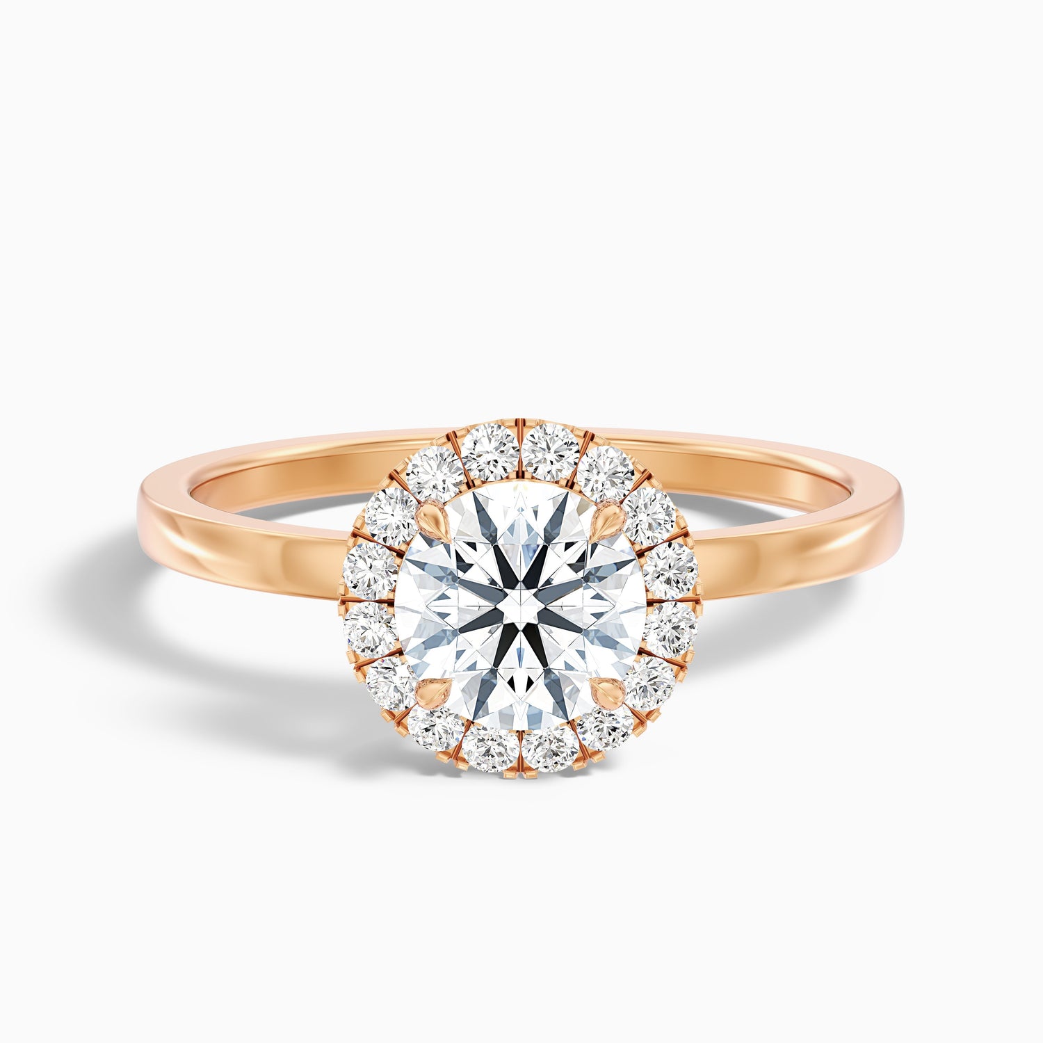 Kara 3 Carat Round Halo Lab Grown Diamond Ring in 14k White Gold