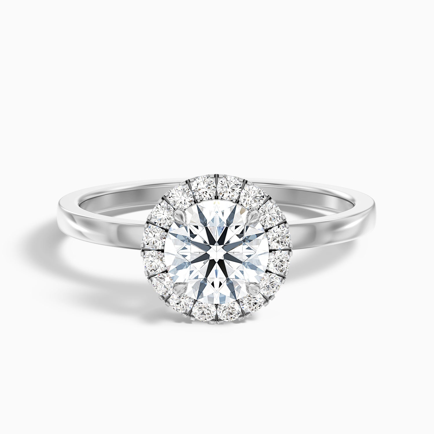 Kara 1 Carat Round Halo Lab Grown Diamond Ring in 14k Yellow Gold