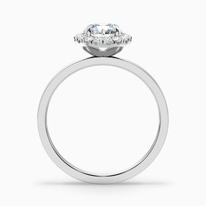 Kara 4.5 Carat Round Halo Lab Grown Diamond Ring in 18k White Gold