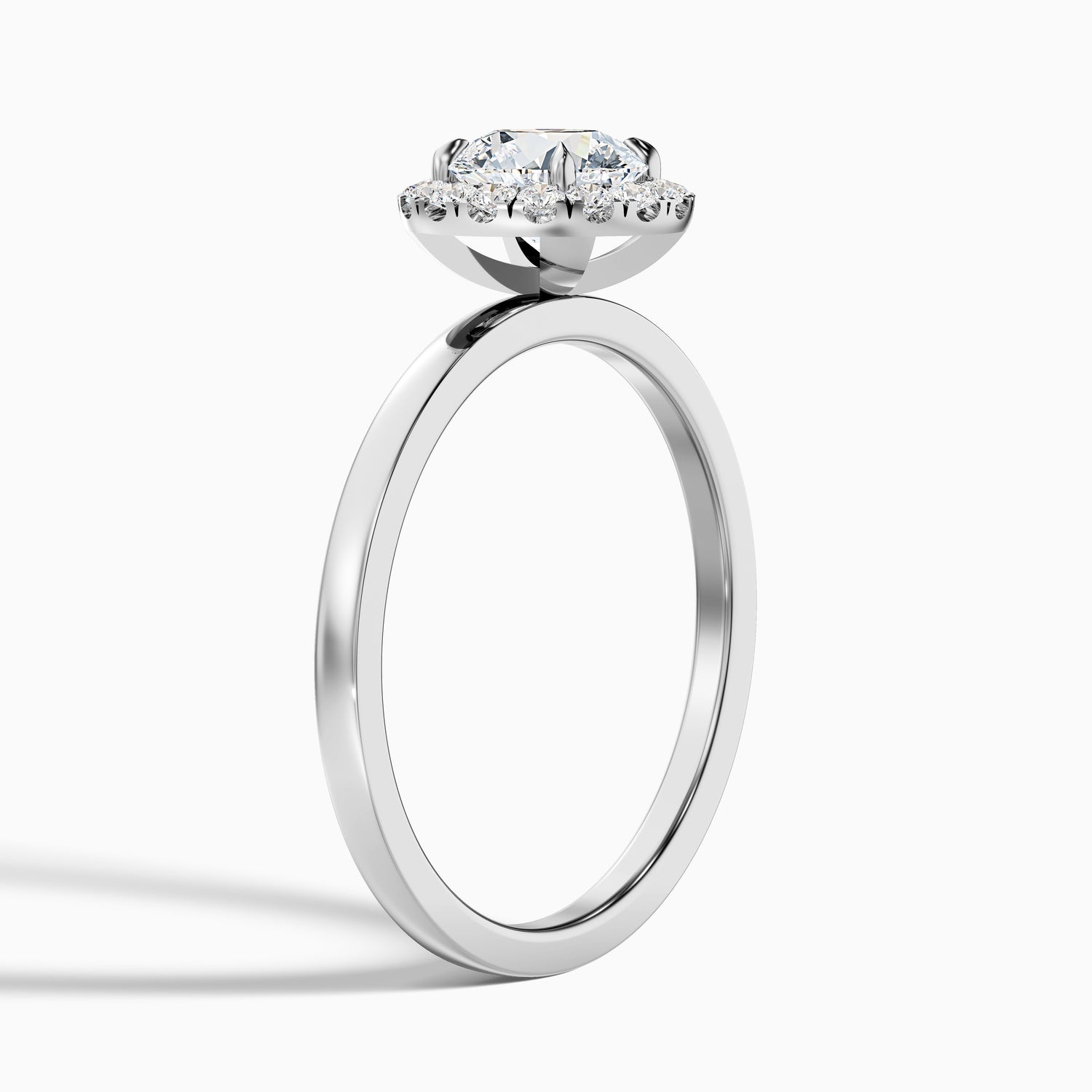 Kara 4 Carat Round Halo Lab Grown Diamond Ring in 10k Rose Gold