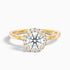 Kara 3 Carat Round Halo Lab Grown Diamond Ring in 14k Yellow Gold  DestGlow