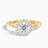 Kara 1.5 Carat Round Halo Lab Grown Diamond Ring in 10k Yellow Gold  DestGlow