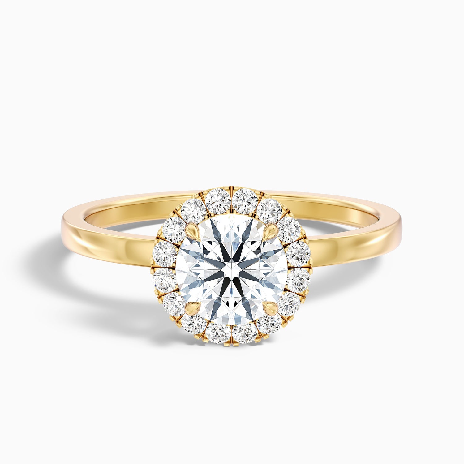 Kara 4 Carat Round Halo Lab Grown Diamond Ring in 18k Rose Gold