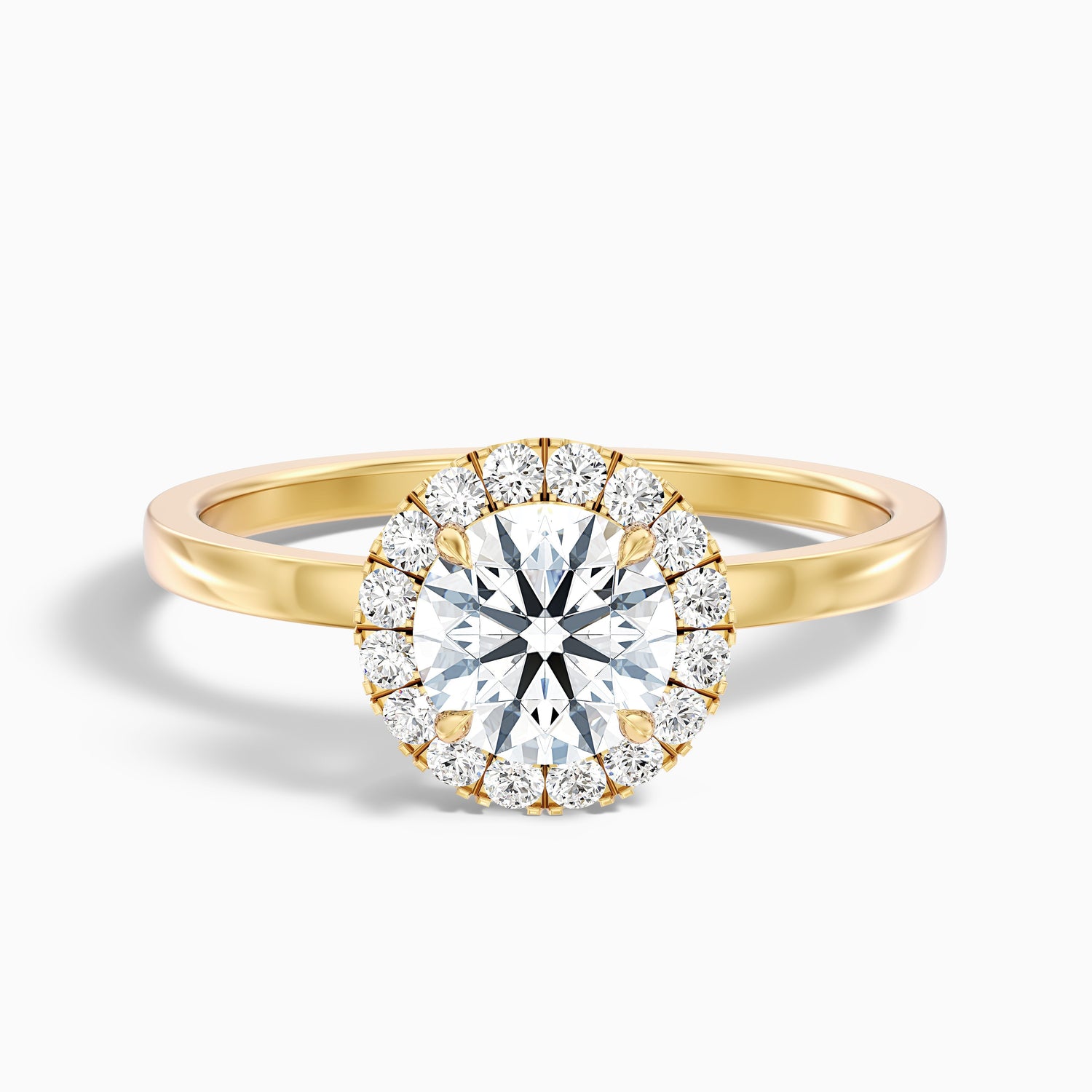 Kara 5 Carat Round Halo Lab Grown Diamond Ring in 10k White Gold