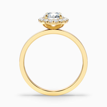 Kara 1.5 Carat Round Halo Lab Grown Diamond Ring in 925 Sterling Silver