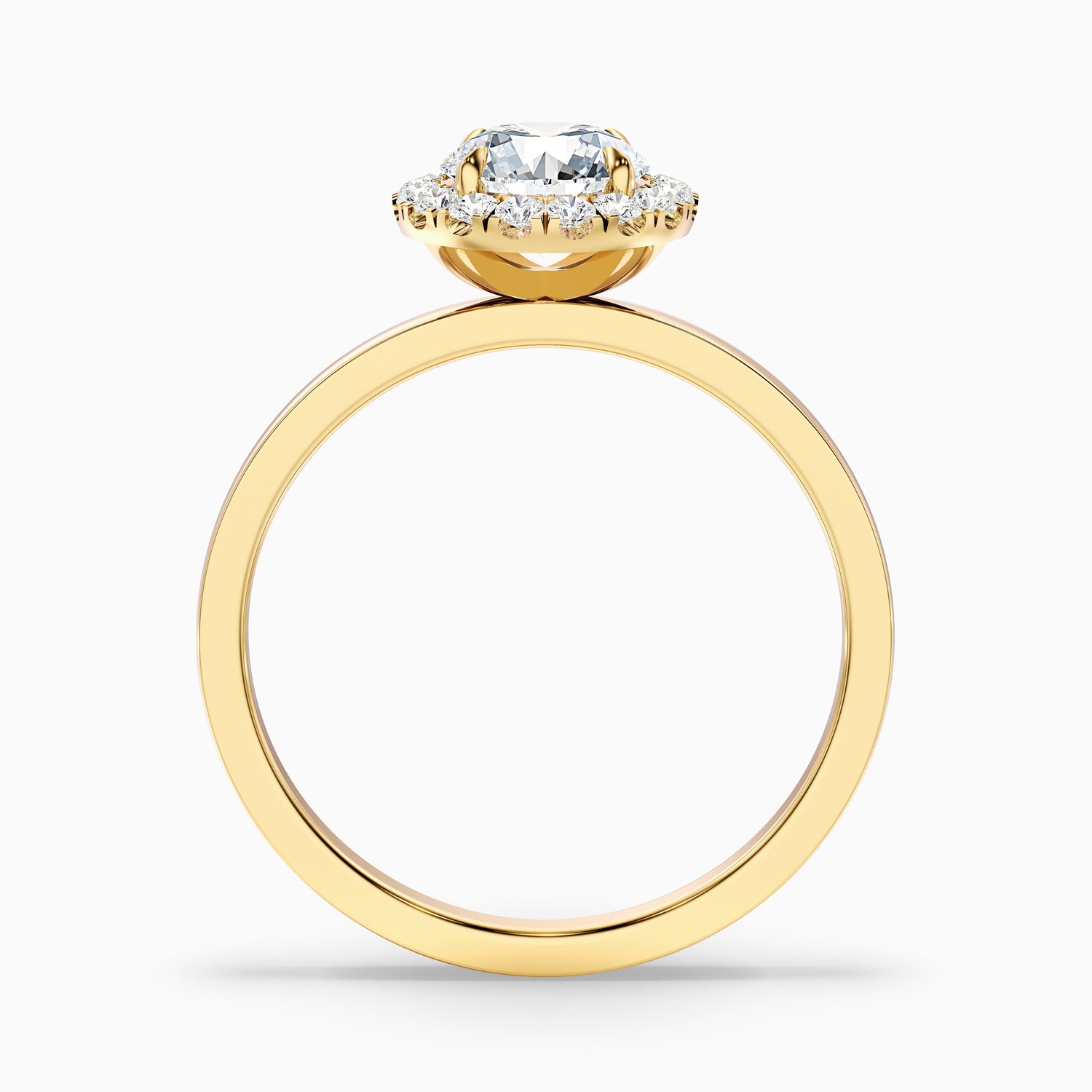 Cora 3.5 Carat Round Halo Moissanite Engagement Ring in 925 Sterling Silver
