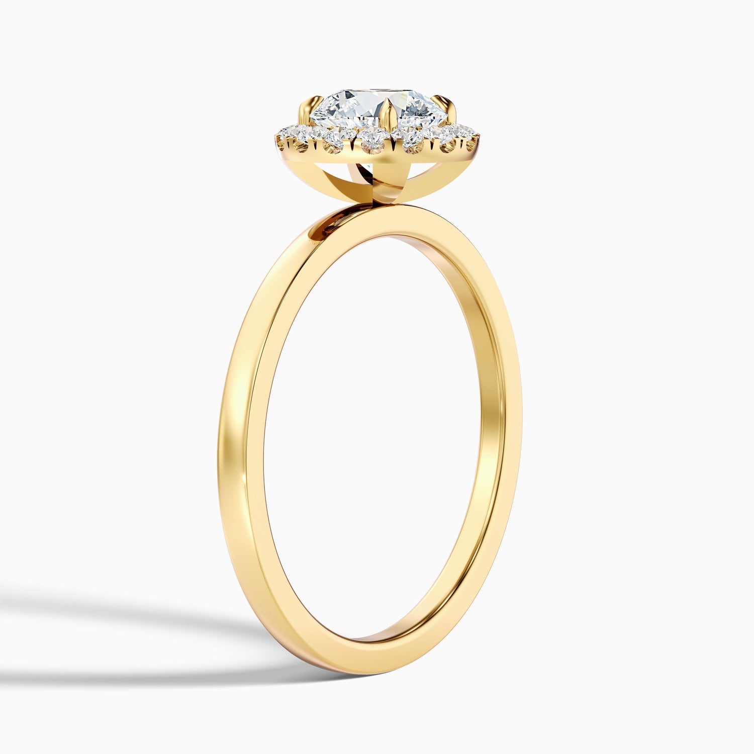 Kara 1.5 Carat Round Halo Lab Grown Diamond Ring in 925 Sterling Silver