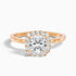 Nora 2.5 Carat Cushion Cut Halo Lab Grown Diamond Ring in 14k Rose Gold  DestGlow