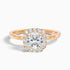 Nora 5 Carat Cushion Cut Halo Lab Grown Diamond Ring in 18k Rose Gold  DestGlow