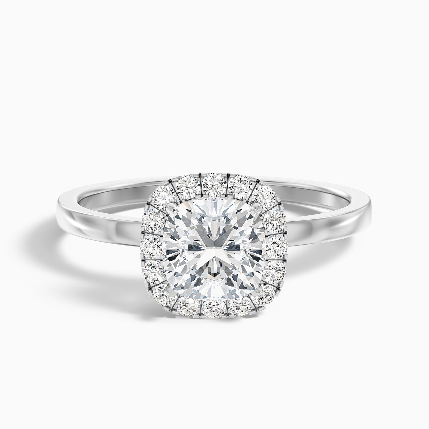 Nora 2 Carat Cushion Cut Halo Lab Grown Diamond Ring in 18k Rose Gold