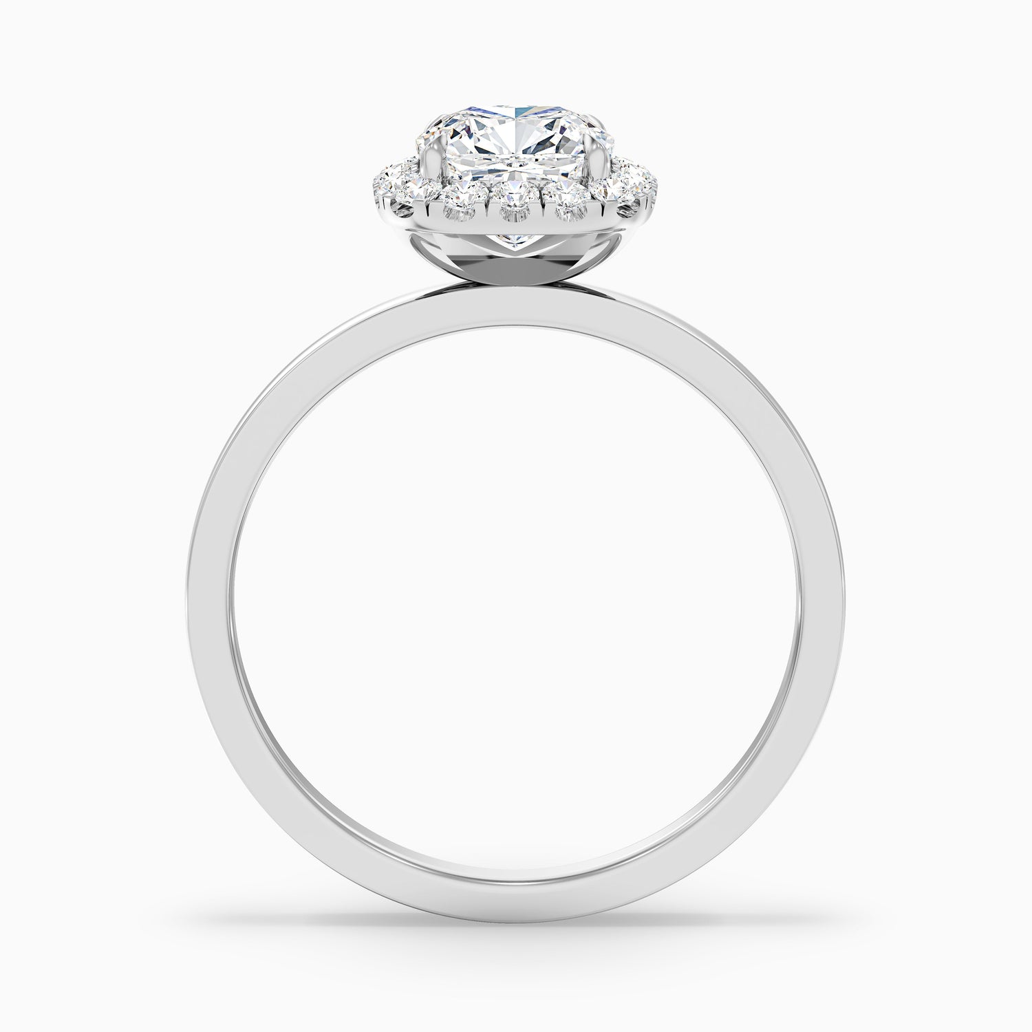Nora 1 Carat Cushion Cut Halo Lab Grown Diamond Ring in 10k Rose Gold