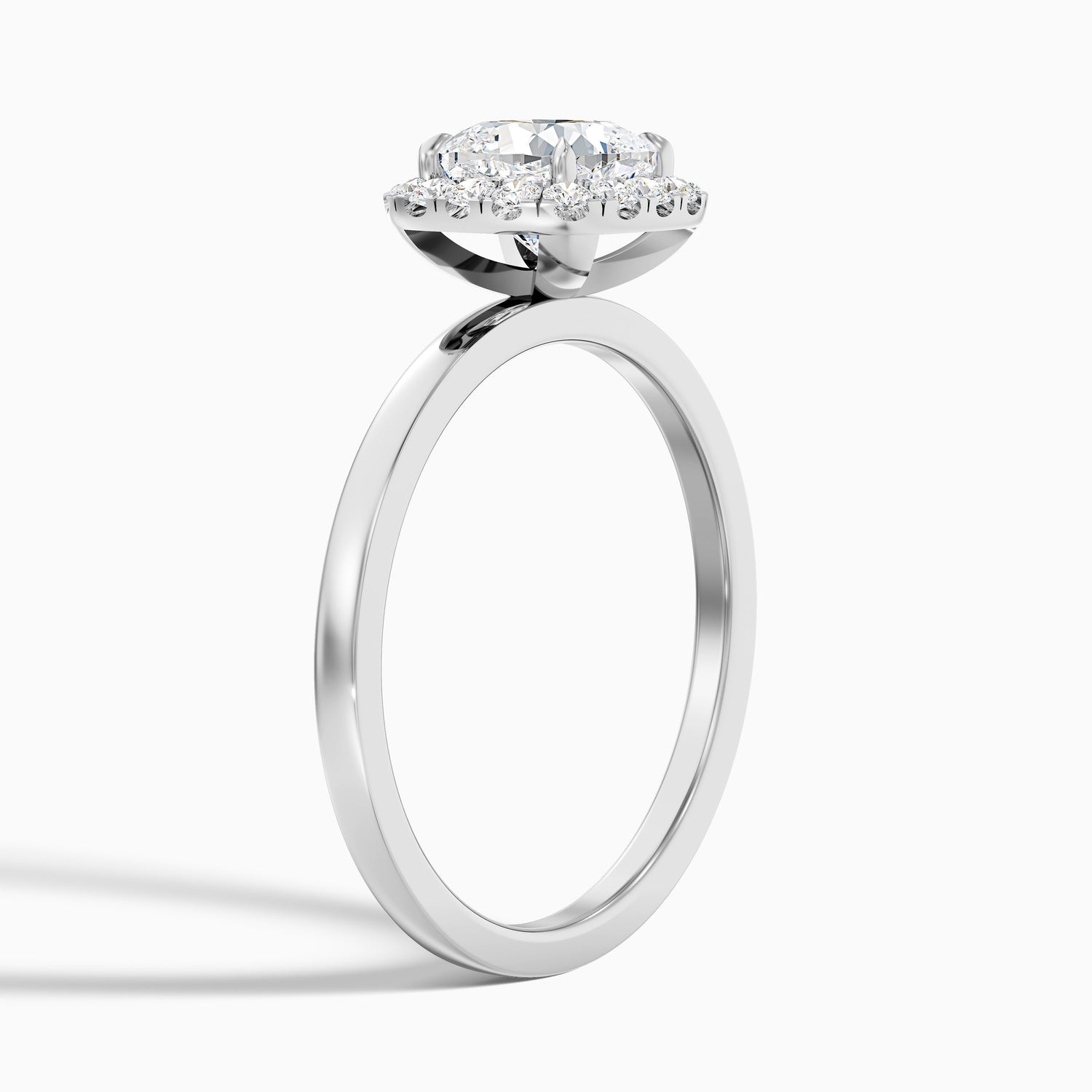 Claire 4.5 Carat Cushion Cut Halo Moissanite Engagement Ring in 10k Yellow Gold