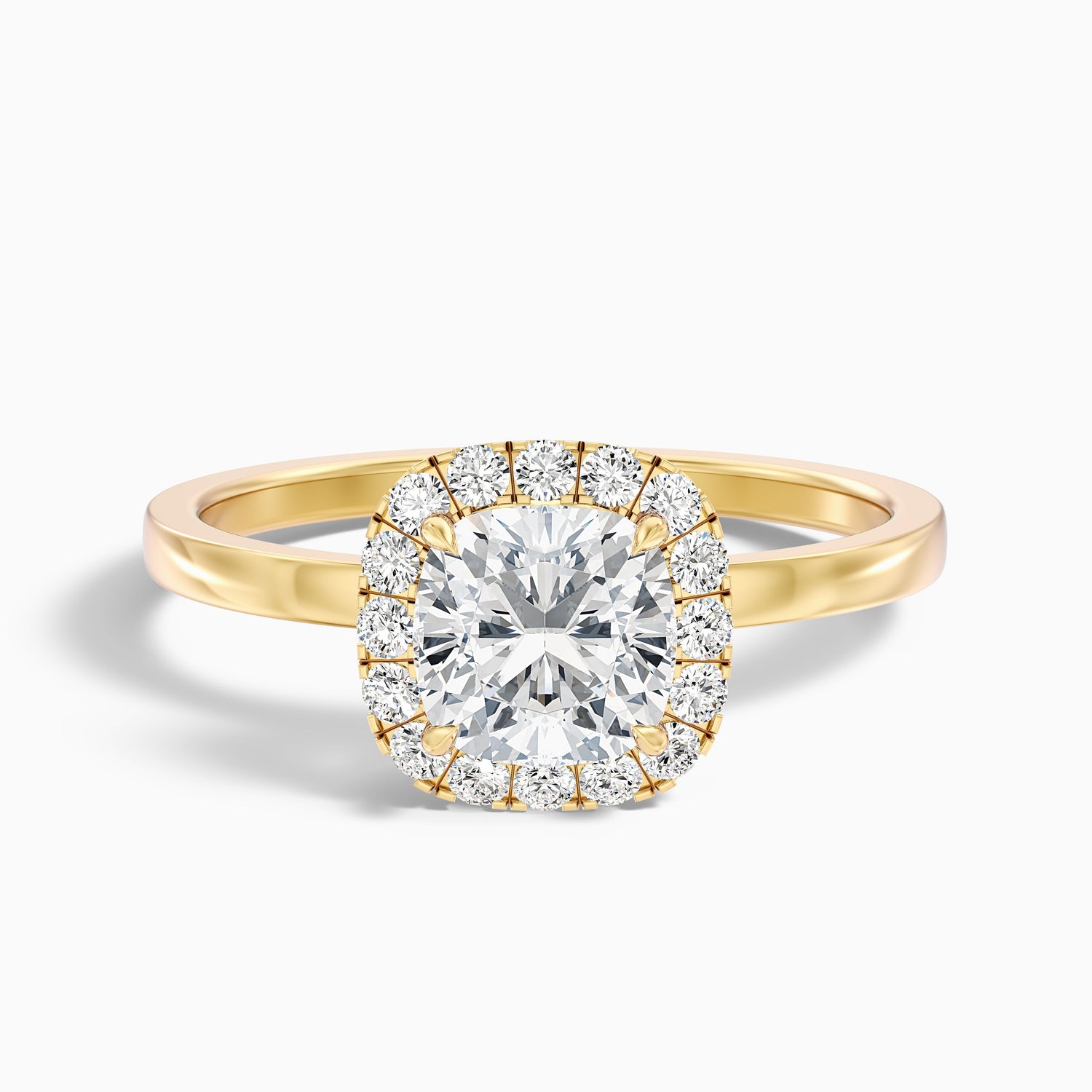 Nora 4 Carat Cushion Cut Halo Lab Grown Diamond Ring in 18k Rose Gold  DestGlow