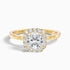 Nora 4.5 Carat Cushion Cut Halo Lab Grown Diamond Ring in 14k Yellow Gold  DestGlow