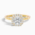 Nora 2 Carat Cushion Cut Halo Lab Grown Diamond Ring in 10k Yellow Gold  DestGlow