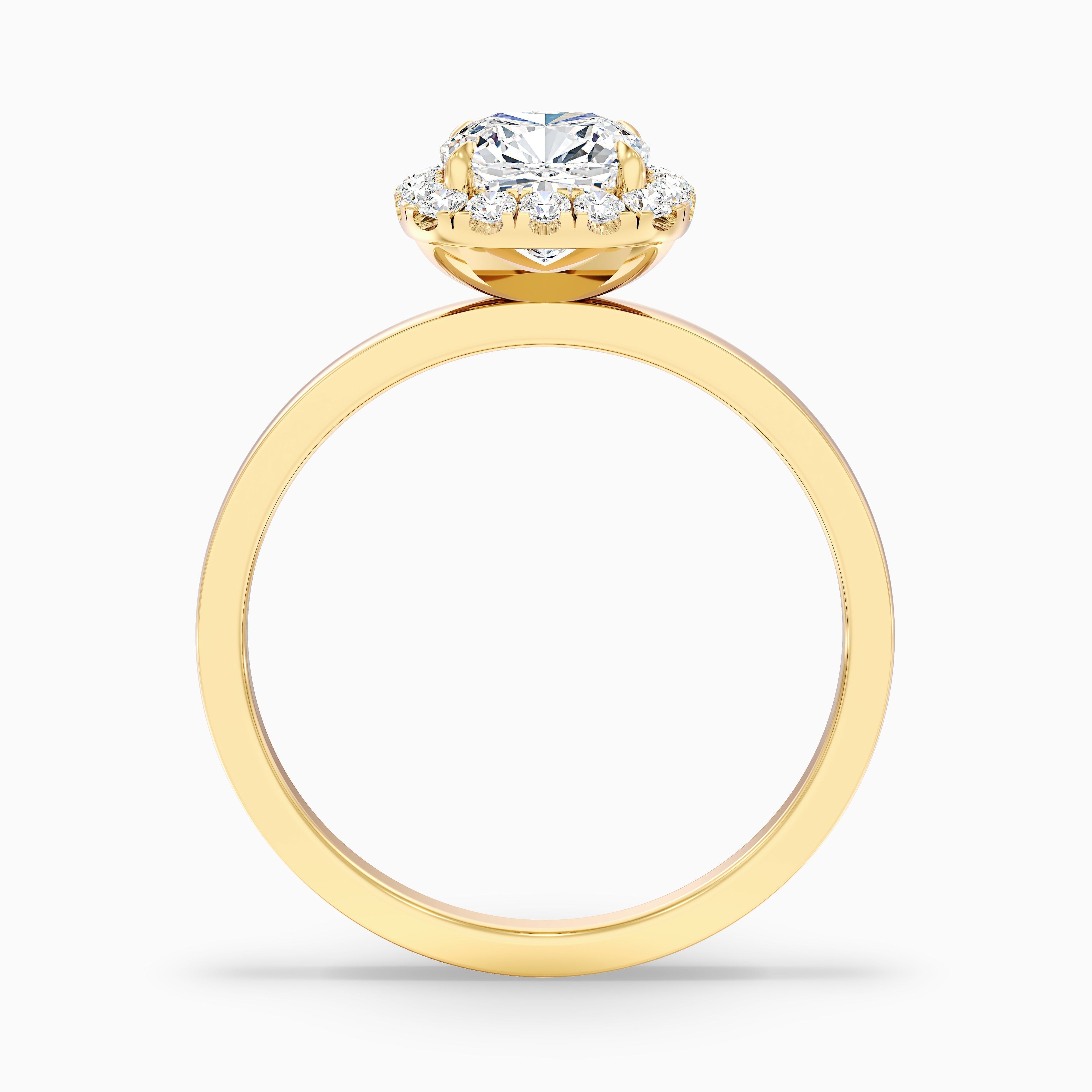 Nora 4.5 Carat Cushion Cut Halo Lab Grown Diamond Ring in 925 Sterling Silver