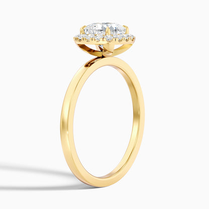 Claire 3.5 Carat Cushion Cut Halo Moissanite Engagement Ring in 925 Sterling Silver