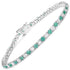 5.77 Carat Genuine Emerald and White Topaz .925 Sterling Silver Bracelet by Bids.com