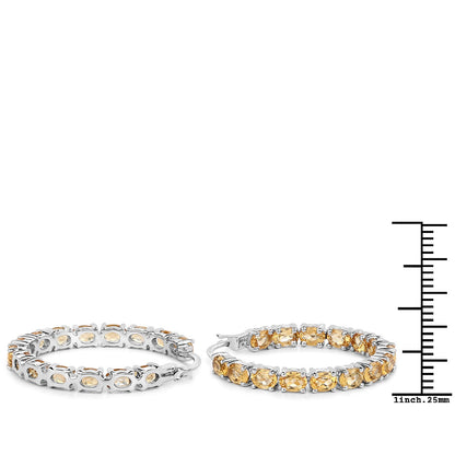 4.80 Carat Genuine Citrine .925 Sterling Silver Earrings by Bids.com